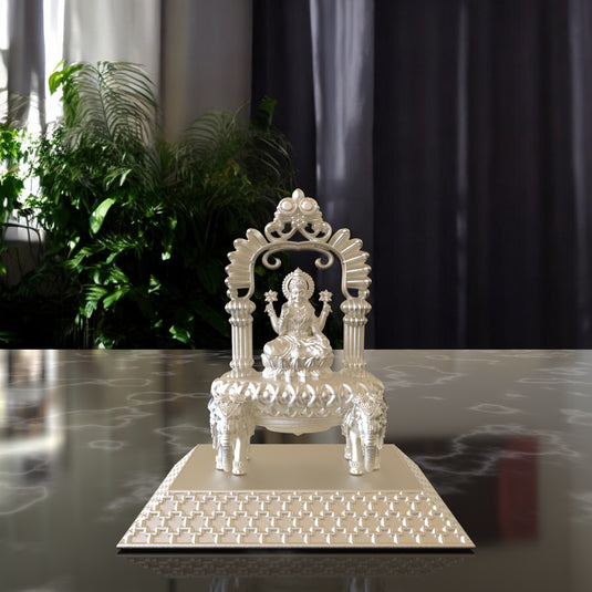 Lakshmi Ji Idol 01 – Sterling Silver 925 Hallmark, Blessings of Wealth