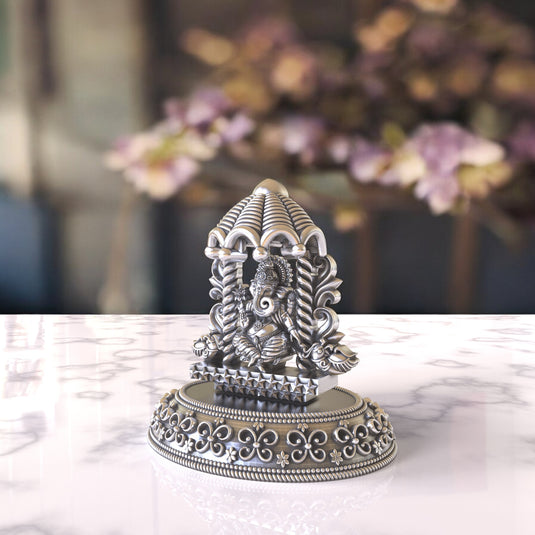 Ganesh Ji Idol 03 – Sterling Silver 925 Hallmark, A Sign of Purity