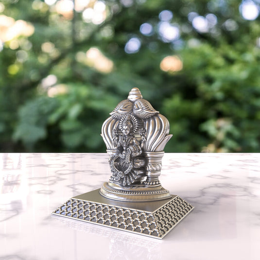 Lakshmi Ji Idol 07 – Sterling Silver 925 Hallmark, Blessings of Wealth