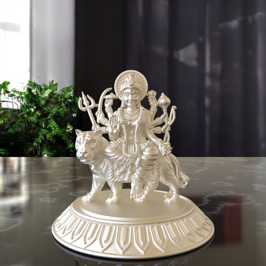 Durga  Ji Idol – Sterling Silver 925 Hallmark, Blessings of Divinity