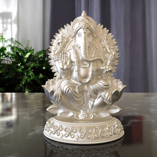 Ganesh Ji Idol 07 – Sterling Silver 925 Hallmark, A Sign of Purity