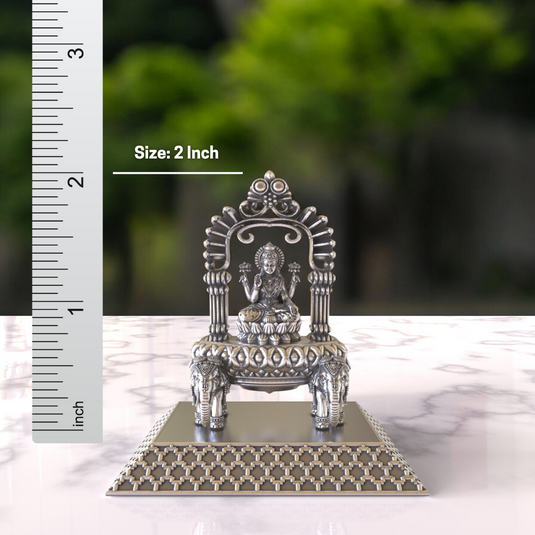 Lakshmi Ji Idol 01 – Sterling Silver 925 Hallmark, Blessings of Wealth