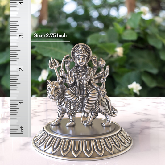 Durga  Ji Idol – Sterling Silver 925 Hallmark, Blessings of Divinity