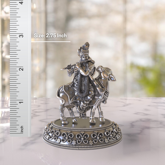 Krishna Ji Idol 02 – Sterling Silver 925 Hallmark, Blessings & Prosperity