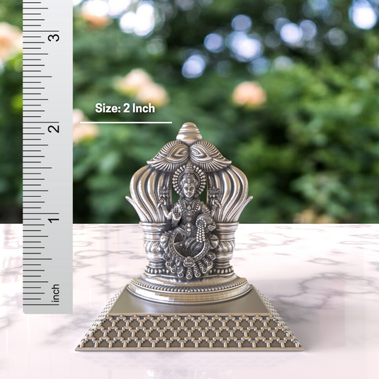 Lakshmi Ji Idol 07 – Sterling Silver 925 Hallmark, Blessings of Wealth