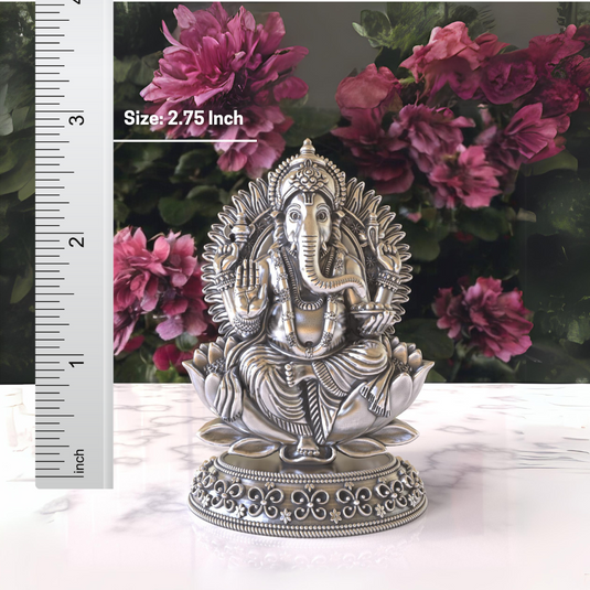 Ganesh Ji Idol 07 – Sterling Silver 925 Hallmark, A Sign of Purity