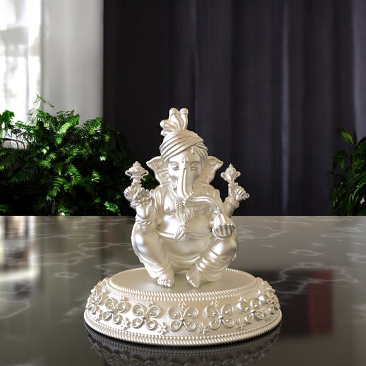 Ganesh Ji Idol 09 – Sterling Silver 925 Hallmark, A Sign of Purity