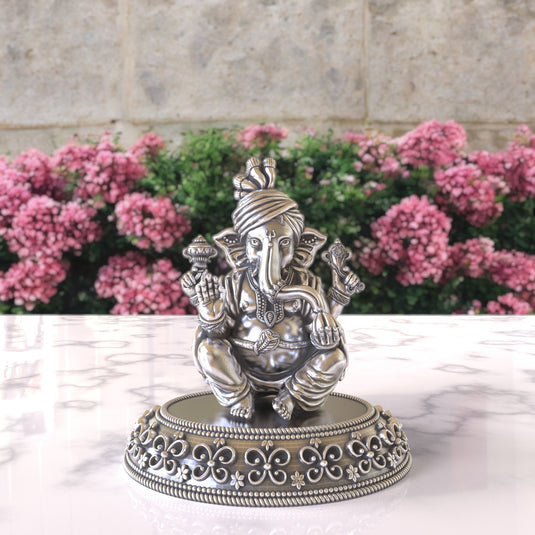 Ganesh Ji Idol 09 – Sterling Silver 925 Hallmark, A Sign of Purity