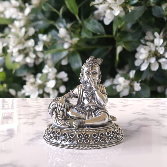 Krishna Ji Idol 04 – Sterling Silver 925 Hallmark, Blessings & Prosperity