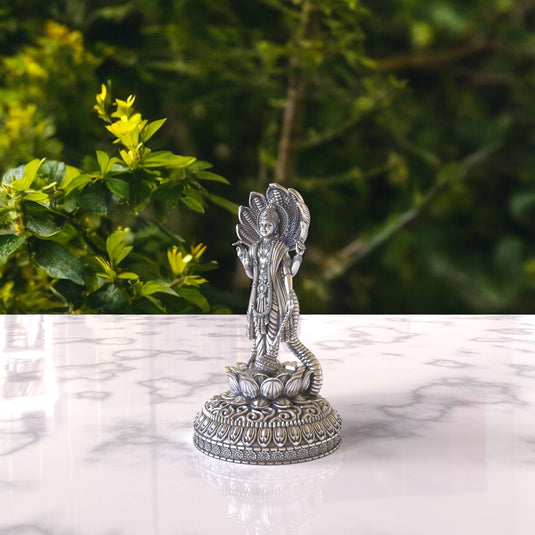 Vishnu Ji Idol 02 – Sterling Silver 925 Hallmark, Peace and Prosperity