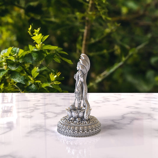 Vishnu Ji Idol 02 – Sterling Silver 925 Hallmark, Peace and Prosperity