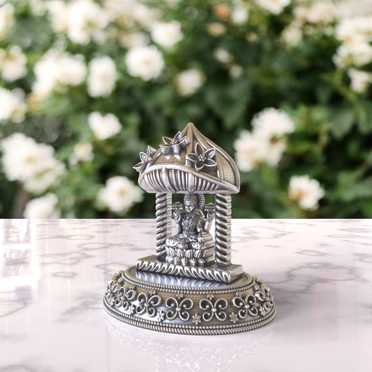 Lakshmi Ji Idol 03 – Sterling Silver 925 Hallmark, Blessings of Wealth