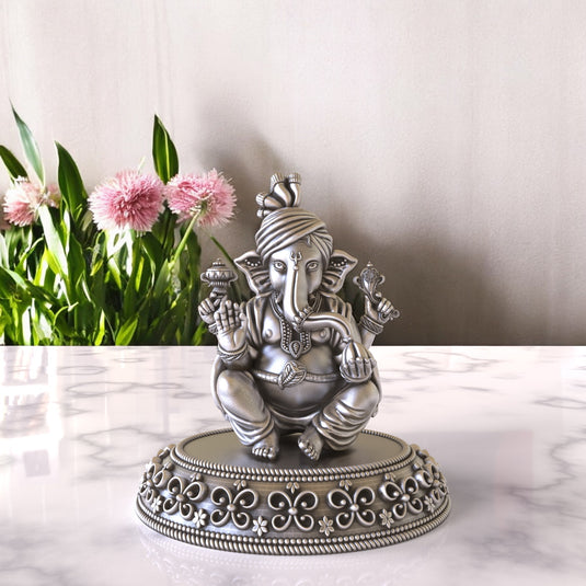 Ganesh Ji Idol 09 – Sterling Silver 925 Hallmark, A Sign of Purity