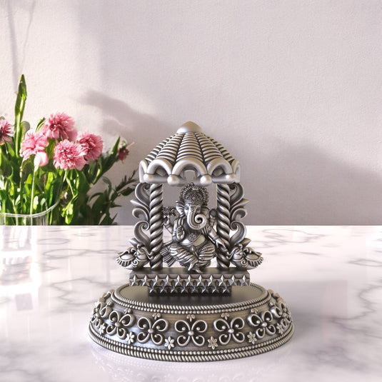 Ganesh Ji Idol 03 – Sterling Silver 925 Hallmark, A Sign of Purity