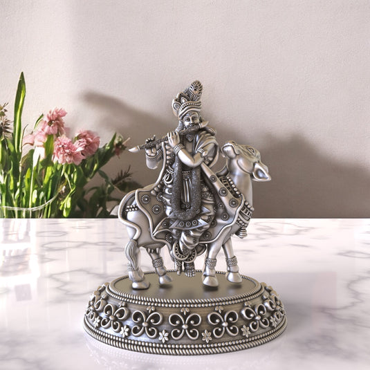 Krishna Ji Idol 02 – Sterling Silver 925 Hallmark, Blessings & Prosperity