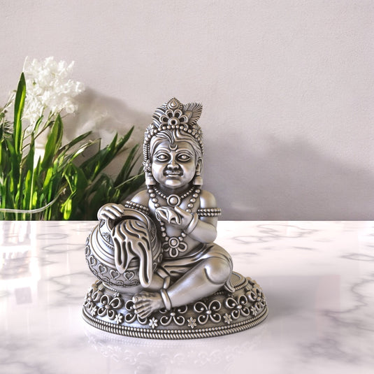 Krishna Ji Idol 03 – Sterling Silver 925 Hallmark, Blessings & Prosperity