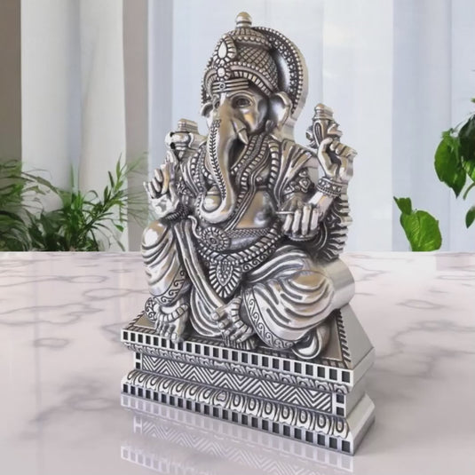 Ganesh Ji Idol 06 – Sterling Silver 925 Hallmark, A Sign of Purity