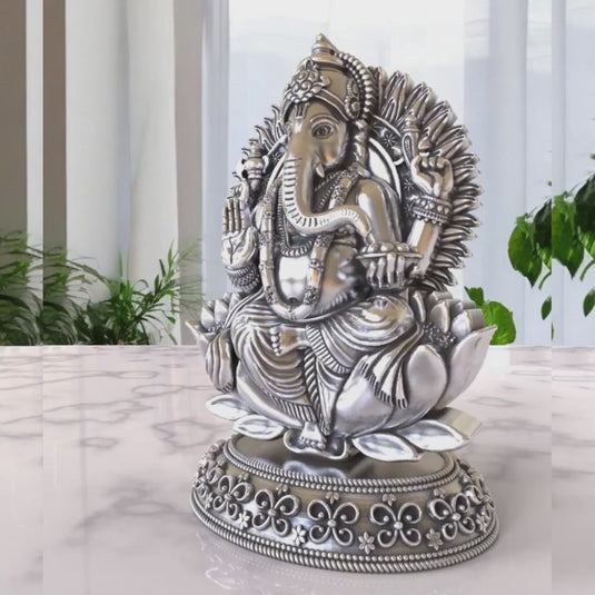 Ganesh Ji Idol 07 – Sterling Silver 925 Hallmark, A Sign of Purity