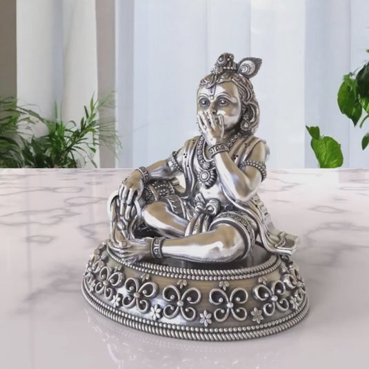 Krishna Ji Idol 04 – Sterling Silver 925 Hallmark, Blessings & Prosperity