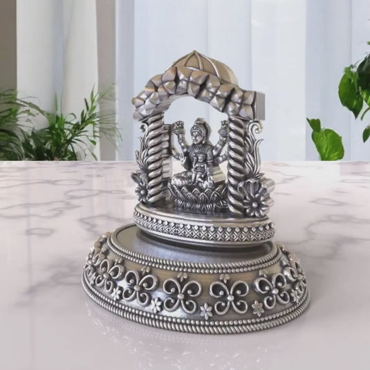 Sanatana Lakshmi Ji Idol – Sterling Silver 925 Hallmark, Blessings of Wealth