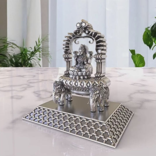 Lakshmi Ji Idol 01 – Sterling Silver 925 Hallmark, Blessings of Wealth