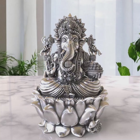 Ganesh Ji Idol 02– Sterling Silver 925 Hallmark, A Sign of Purity