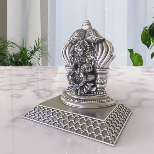 Lakshmi Ji Idol 07 – Sterling Silver 925 Hallmark, Blessings of Wealth